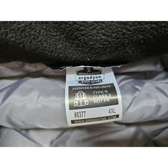 Be Tenacious Work Gear “GloWear” Men’s Winter Bomber Jacket Sz 4XL Ergodyne EUC - Picture 5 of 8